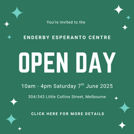Open Day for the Enderby Esperanto Centre